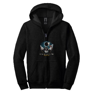 Discover Newfoundland Dog Selfie Solar Eclipse Zip Hoodies