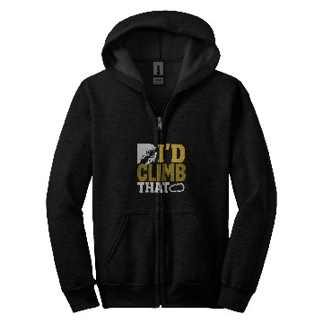 Discover Rock Climbing Climber Funny Id Climb That Zip Hoodies
