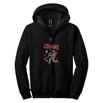 Discover Retro vintages Baseball Chicago City Zip Hoodies