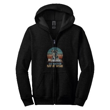 Discover Funny Pit Bull Terrier has a boring job Zip Hoodies