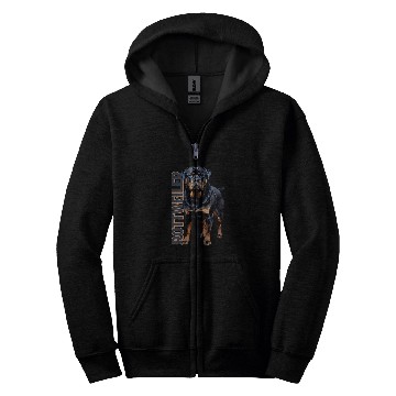 Discover Rottweiler Watercolor Zip Hoodies