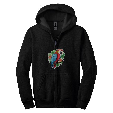 Discover Zoo Biologists Tropical Bird Rainforest Present Parrot Zip Hoodies