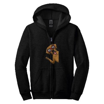 Discover Rhodesian Ridgeback Dog From Side With Sunglasses Zip Hoodies