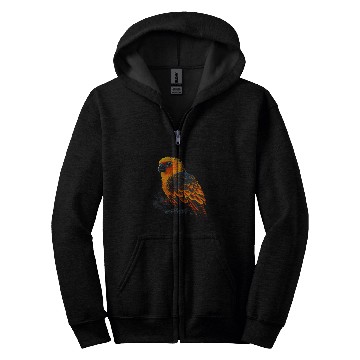 Discover Sun Conure Bird Native American Northwest Tribal Graphic Zip Hoodies
