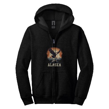 Discover Glacier Mountain Landscape Alaskan Wildlife Alaska Eagle Zip Hoodies