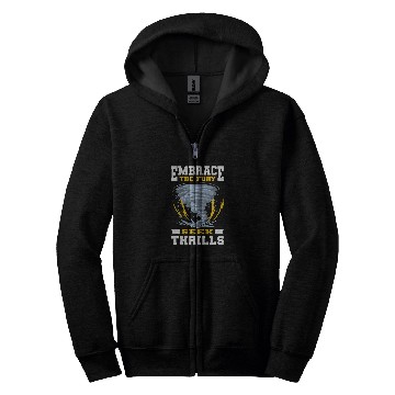 Discover Tornado Chaser Storm Chasing Storm Hunter Meteorologist Zip Hoodies
