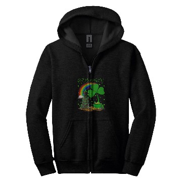 Discover Funny Rainbow German Shorthaired Pointer Dog St Patricks Day Zip Hoodies