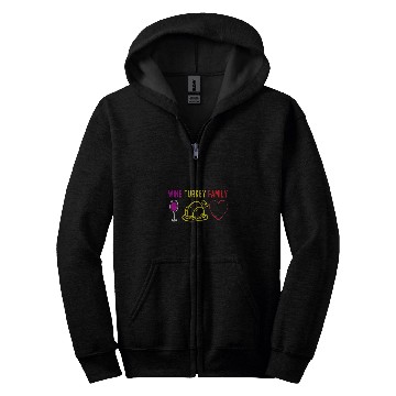 Discover WTF Wines Turkey Family Funny Christmas Thanksgiving Gift Tee 21 Zip Hoodies