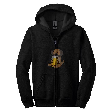 Discover Rhodesian Ridgeback Drinking Beer Dog Zip Hoodies