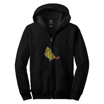Discover Nerdy Bird with Glasses Zip Hoodies