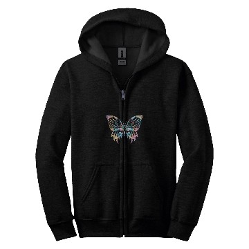 Discover Pastel Goth Tie Dye Skull Butterfly 2Pastel Goth Zip Hoodies