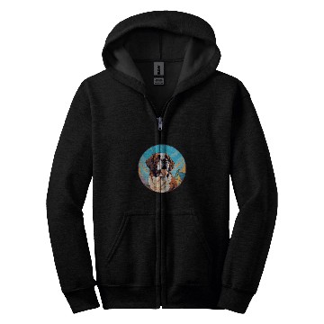 Discover Saint Bernard Dog Breed Zip Hoodies