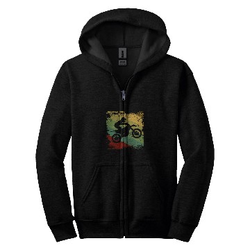 Discover Retro Off Road Motorcycle Motocross Racing Gift Zip Hoodies