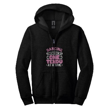 Discover Tendu Combination Ballet Barre Tendu Exercise Zip Hoodies