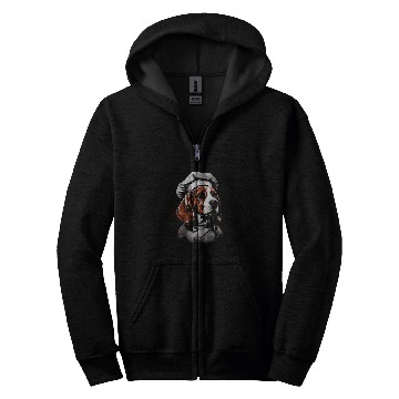 Discover Funny Cooking Cookie Baking Beagle Baker Chef Beagle Lover Zip Hoodies