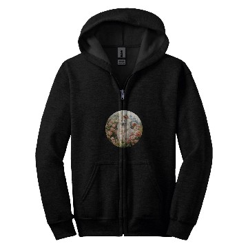 Discover Samoyed English Lady Funny Dog Victorian Zip Hoodies