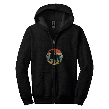 Discover Retro German Shorthaired Pointer Dog Breed Icon Zip Hoodies
