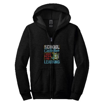 Discover School Custodian Clear Trail Learning 2Janitor Appreciation 21 Zip Hoodies