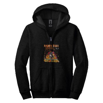 Discover Pitbull Dog Autumn Fall Pumpkin Truck Mappe Thanksgiving Zip Hoodies