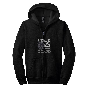 Discover I Talk To My Cane Corso Zip Hoodies