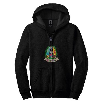 Discover Happy Easter Bunny Border Collie With Easter Eggs Lover Zip Hoodies