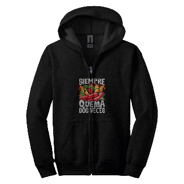 Discover Siempre Quema Dos Veces Chili Chef Spicy Sauce 2 Zip Hoodies