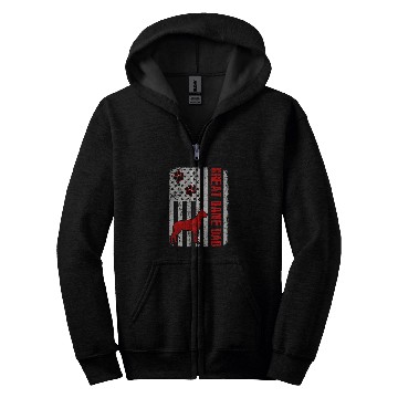 Discover Dog Great Dane Dad American Flag Gift T-Shirt Zip Hoodies