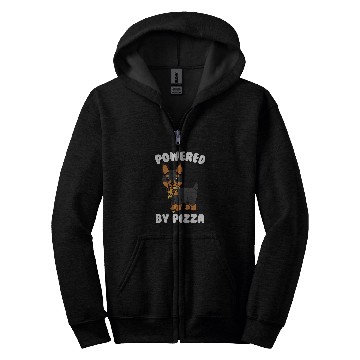 Discover Powered By Pizza Miniature Pinscher Dog Zip Hoodies
