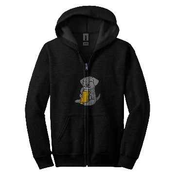Discover Weimaraner Drinking Beer Dog Zip Hoodies