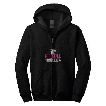 Discover Pitbull Granddude Pit Bull Terrier Dog Pibble Fathers Day Zip Hoodies