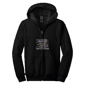 Discover Lactation Consultant Helping Mamas Master Breastfeeding Zip Hoodies