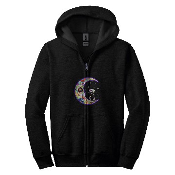 Discover German shorthaired pointer Dia de Los Muertos Zip Hoodies