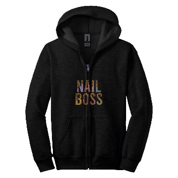 Discover Nail Boss Leopard Print 1 Zip Hoodies
