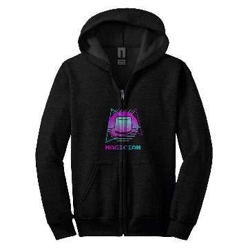 Discover Retro vintages Classic Magician Magic Trick 21 Zip Hoodies