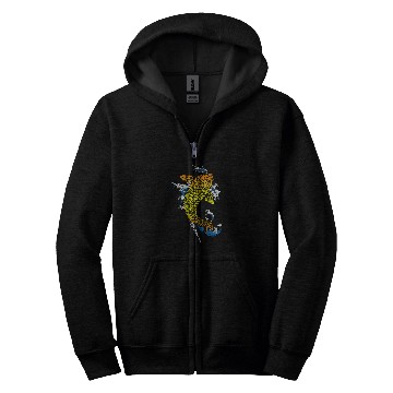 Discover Koi Fish Waves Japan Japanese Art Zip Hoodies