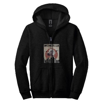 Discover Weimzilla Funny Weimaraner Dog Lover Zip Hoodies