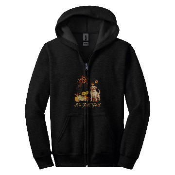 Discover Labrador Retriever Fall Autumn Leaf Maple Tree Thanksgiving Zip Hoodies