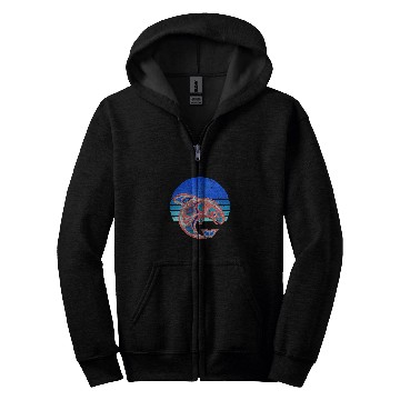 Discover Native American Totem Orca Killer Whale Sun 4 Fan Fun Zip Hoodies