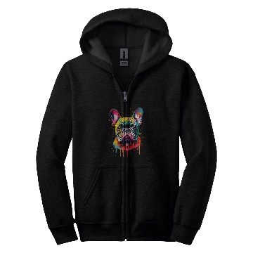 Discover Proud To Be A Frenchie Lover Zip Hoodies
