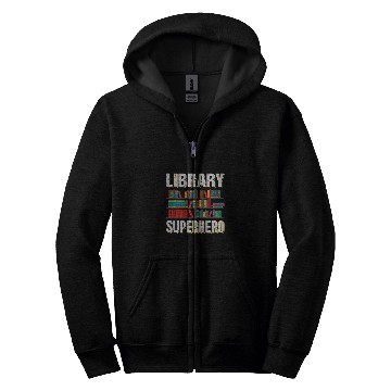 Discover Library Superhero I Librarian Zip Hoodies