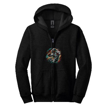 Discover Space Quarterback Astronaut For Football Player Kid Adults Zip Hoodies