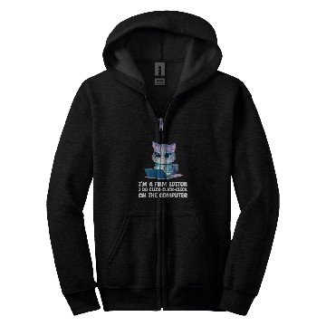 Discover Im A Film Editor I Do ClickClickClick On The Computer Zip Hoodies
