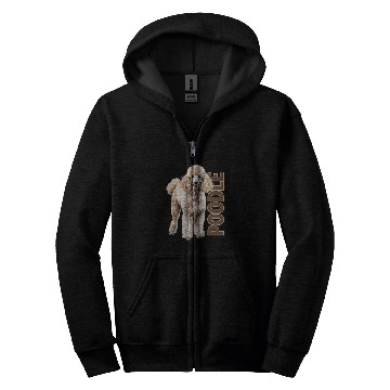Discover Poodle Watercolor Zip Hoodies