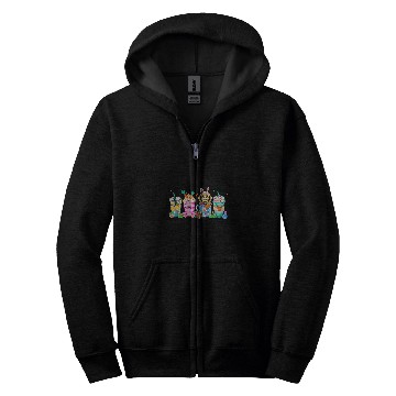 Discover Poodle Dog Coffee Lover Easter eggs Easter Bunny Zip Hoodies