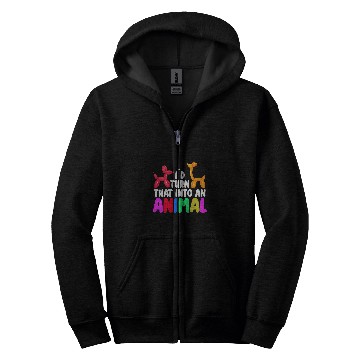 Discover Twist Techniques Balloon Animal Artist Balloon Twister Zip Hoodies