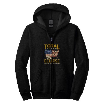 Discover Total Solar Eclipse 2024 America Totality April 8 2024 Zip Hoodies