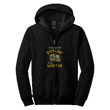 Discover School Bus Driver They See Me Rollin They Waitin Funny Zip Hoodies
