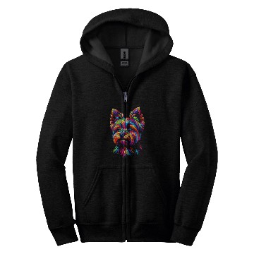 Discover Pop Art Yorkshire Terrier Dog Terriers Yorkie Zip Hoodies