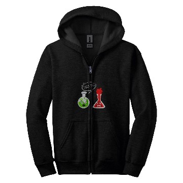 Discover test tube joke overreact fun Chemist Chemistry teacher Zip Hoodies