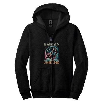 Discover Moon Phase Full Moon Lunar Eclipse Astronomer Astronomy 5 Zip Hoodies